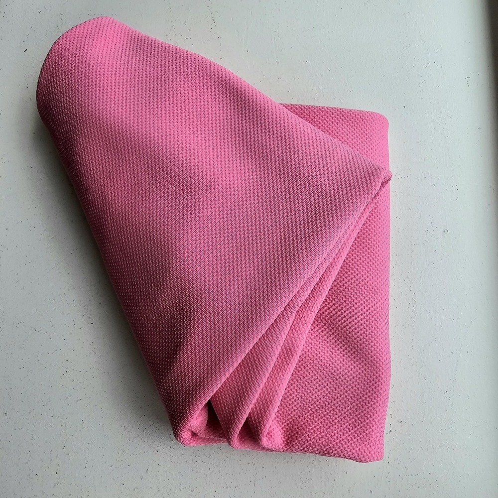 1980s Vintage Bubble Gum Pink Polyester Fabric 1.5 Yards × 61" #80